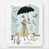 Raining Cats and Dogs door Alli Arnold Mousepad Muismat (Voorkant)
