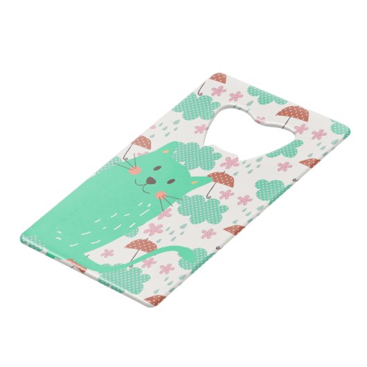 Raining Cats Kredietkaart Flessenopener (Achterkant Gekanteld)