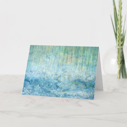 Raining Cats Wenskaart van Iris Grace Painting Bedankkaart (Voorkant)