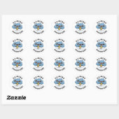 Raining Champ Funny Weather Rain Cloud Pun Ronde Sticker (Vel)