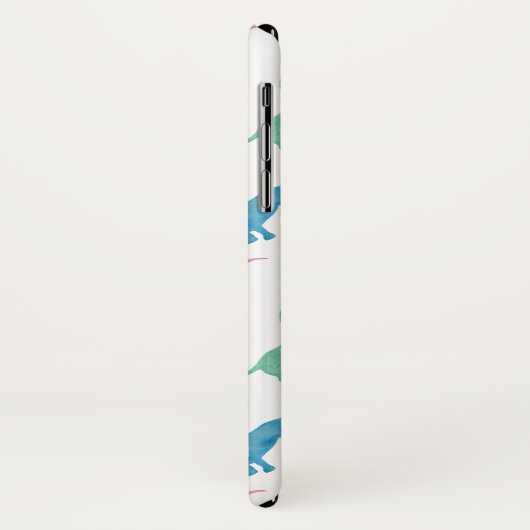 Raining Dachshunds pastel Waterverf Doxie Pattern Case-Mate iPhone Case (Achterkant/links)