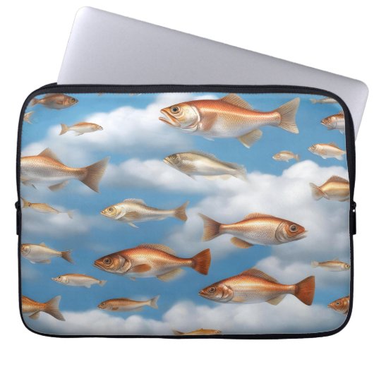 Raining Fish Laptop Sleeve (Voorkant)