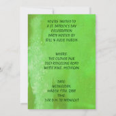 Raining Green Beer op Leprechaun Fun Uitnodigingen (Achterkant)