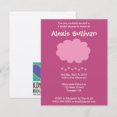 Raining Hearts Bridal Shower Invitations Kaart (Voorkant / Achterkant)