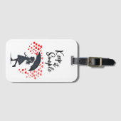 Raining love artsy bagagelabel (Voorkant (horizontaal))