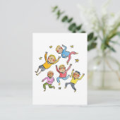 Raining Mannen Briefkaart (Staand voorkant)