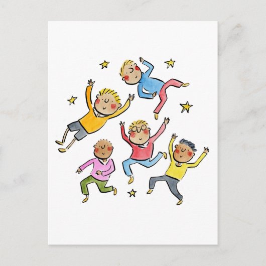 Raining Mannen Briefkaart (Voorkant)