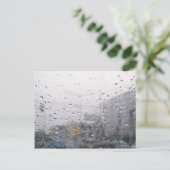 Raining-venster Briefkaart (Staand voorkant)