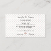 Raining Winter Polka Dots Umbrella Visitekaartje (Achterkant)