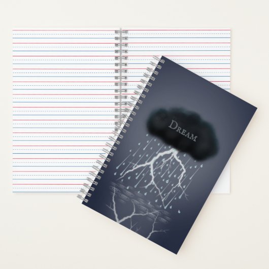 Rainstorm in Surreal Dream World gepersonaliseerd Notitieboek (Binnen)