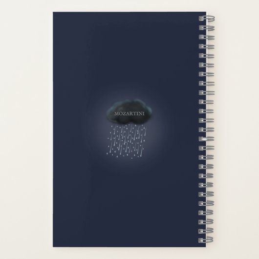 Rainstorm in Surreal Dream World gepersonaliseerd Notitieboek (Achterkant)
