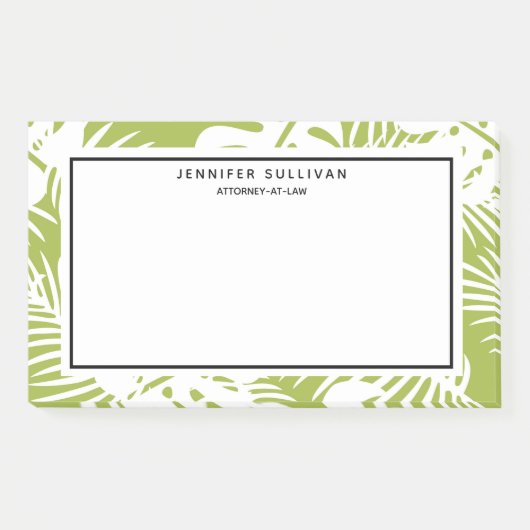 Rainwoud Patroon met groene palmen Post-it® Notes (Voorkant)
