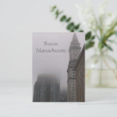 rainy Boston Massachusetts Briefkaart (Staand voorkant)