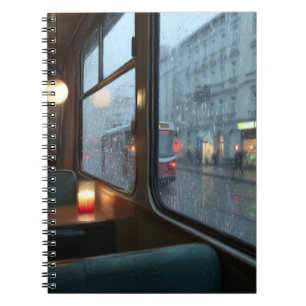Rainy Café Window Tram Ride Notitieboek