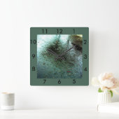 Rainy Day Abstract Vierkante Klok (Huis)