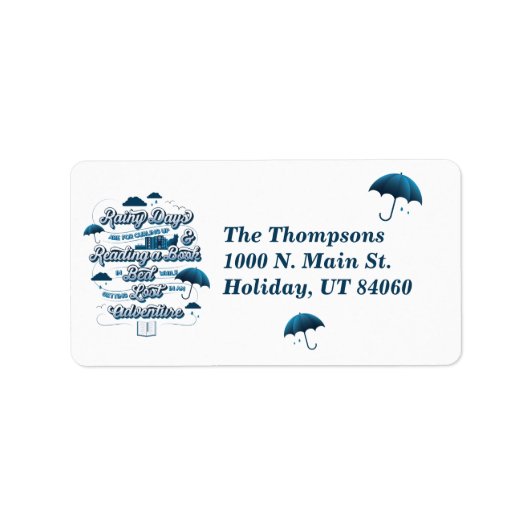 Rainy Day Adventure / Return Address Labels (Voorkant)