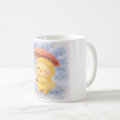 Rainy Day Alma Mug | Cute Chick with Umbrella (Devant droit)