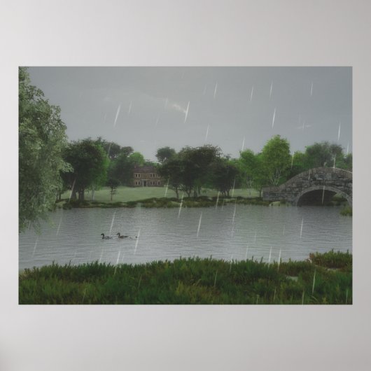 Rainy Day at the Lake Poster (Devant)