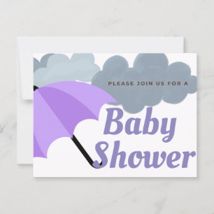 Rainy Day Baby shower Briefkaart