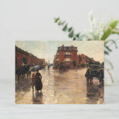 Rainy Day, Boston door Childe Hassam Bedankkaart (Staand voorkant)