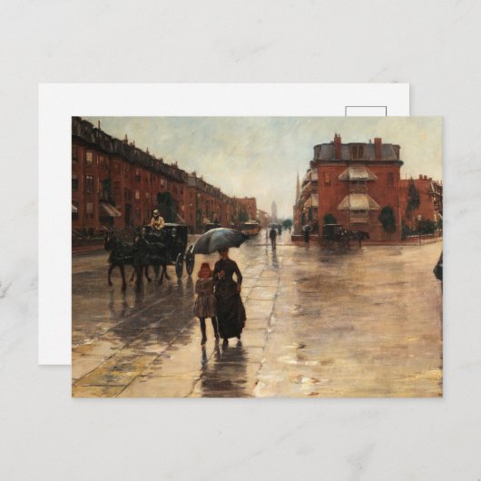 Rainy Day, Boston door Childe Hassam Feestdagenkaart (Voorkant / Achterkant)