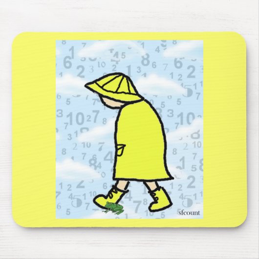 Rainy Day Boy Mousepad Muismat (Voorkant)