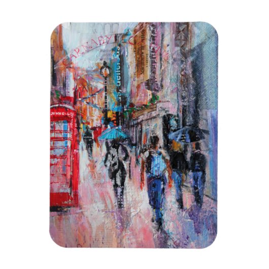 Rainy Day Carnaby Street Magneet (Verticaal)