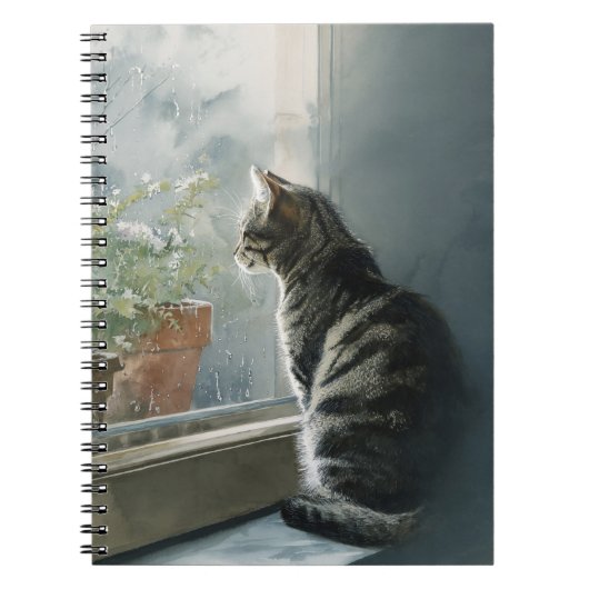 Rainy Day Cat Carnet de la spirale (Devant)