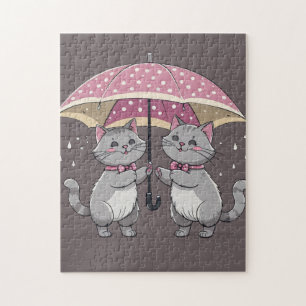Rainy Day Cat Friends Legpuzzel