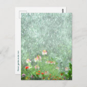 Rainy Day dans la carte postale Jardin des Fleurs (Devant / Derrière)