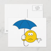 Rainy Day Face Briefkaart (Voorkant / Achterkant)
