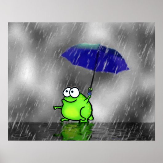 Rainy Day Frog Print (Voorkant)