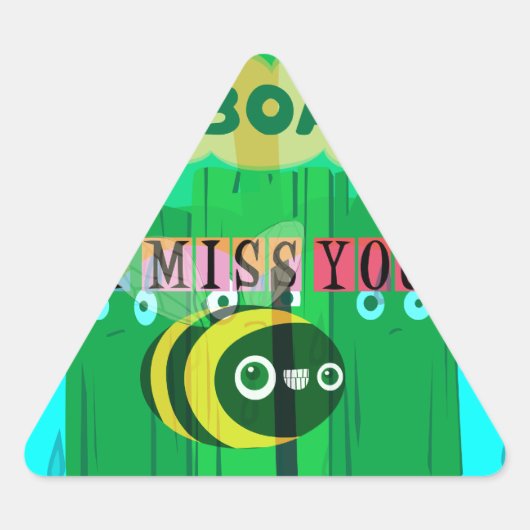 Rainy Day Fun: Het perspectief van een bij. "Ik be Driehoek Sticker (Voorkant)