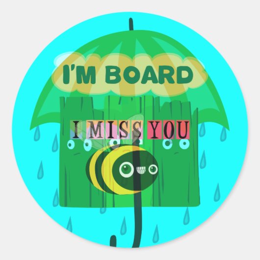 Rainy Day Fun: Het perspectief van een bij. "Ik be Ronde Sticker (Voorkant)