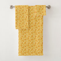 Rainy Day Gold Jaune Blanc Rouge Motif Raindrops