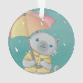 Rainy Day : Illustration de chat et parapluie (dos)