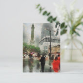 Rainy Day in Chicago Briefkaart (Staand voorkant)