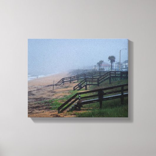 Rainy Day in Flagler Beach Florida Canvas Afdruk (Voorkant)