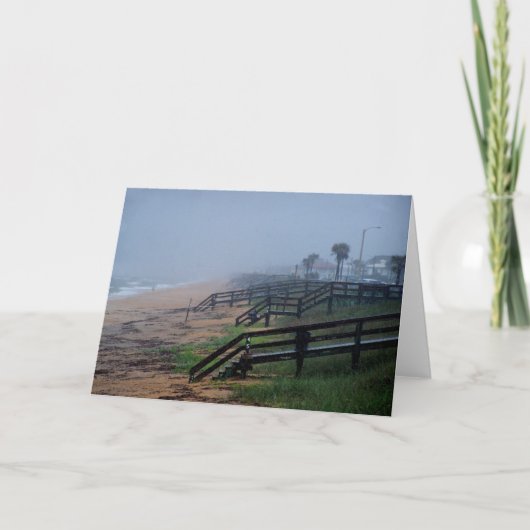 Rainy Day in Flagler Beach Florida Kaart (Voorkant)