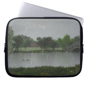Rainy Day in Lake Laptop Bag Sleeve