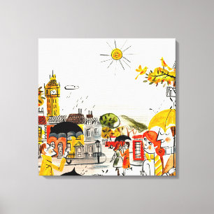 Rainy Day in Londen Canvas Afdruk