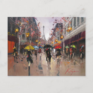 Rainy Day in Parijs Briefkaart