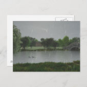 Rainy Day op het Briefkaart van het meer (Voorkant / Achterkant)