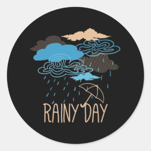 Rainy Day Ronde Sticker