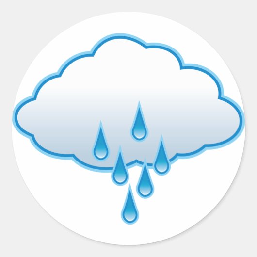 Rainy Day Ronde Sticker (Voorkant)