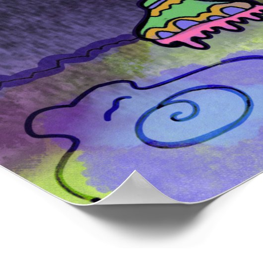 Rainy Day Sneakers Monster Poster (Hoek)