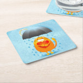 Rainy Day Vierkante Kartonnen Onderzetter (Schuin)