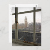 Rainy Day View sur Big Ben - Carte Postale Londres (Devant / Derrière)