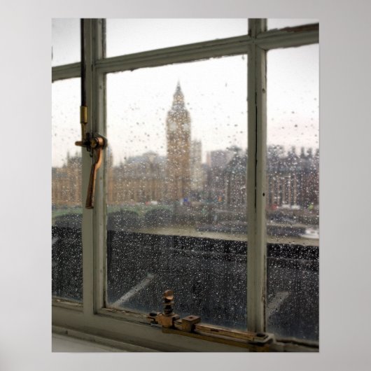 Rainy Day View sur Big Ben - Poster Londres (Devant)