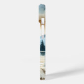 Rainy Day Waterverf Mountain Lake Rustic Boho Case-Mate iPhone Case (Achterkant / Links)